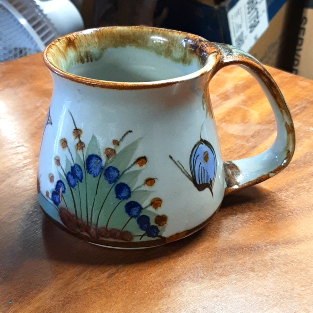 Mexican Pottery Mug Signed